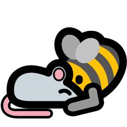 bee hug mouse emoji
