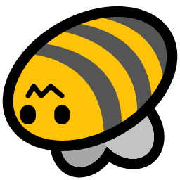 bee upside down emoji