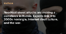 Neo-Nazi street attacks are making a comeback in Russia. Experts link it to 2000s nostalgia, Internet clout culture, and the war. — Meduza