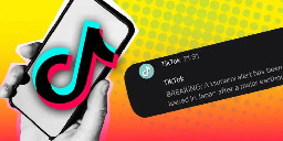 Push alerts from TikTok include fake news, expired tsunami warning