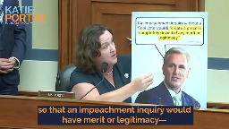 Rep. Porter Quotes Speaker McCarthy for Why the GOP Impeachment Inquiry is Illegitimate