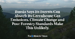 Russia Says Its Forests Can Absorb Its Greenhouse Gas Emissions. Climate Change and Poor Forestry Standards Make This Unlikely. - The Moscow Times