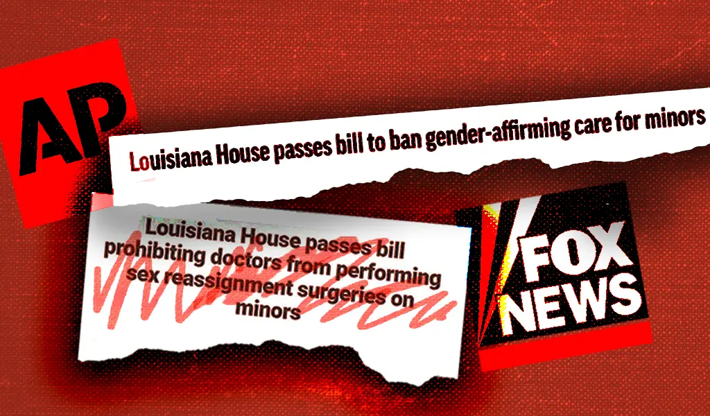 Fox News is altering language in AP and Reuters articles on anti-trans legislation — including a quote from an elected official