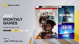 PlayStation Plus Monthly Games for July: Call of Duty: Black Ops Cold War, Alan Wake Remastered, Endling – Extinction is Forever