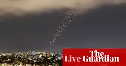 Blasts heard above Israel after Iran launches drone attack – live