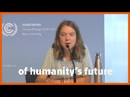 Greta Thunberg speaks at COP28 preparatory conference