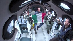 Virgin Galactic Flies Italians to Edge of Space for Its First Commercial Trip