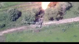 Russian 2S4 Tyulpan "Tulip" and 8 soldiers are eliminated by HIMARS.