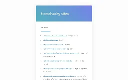 free charity sites