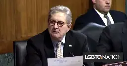 Sen. John Kennedy reads sexually explicit passages to justify anti-LGBTQ+ book bans