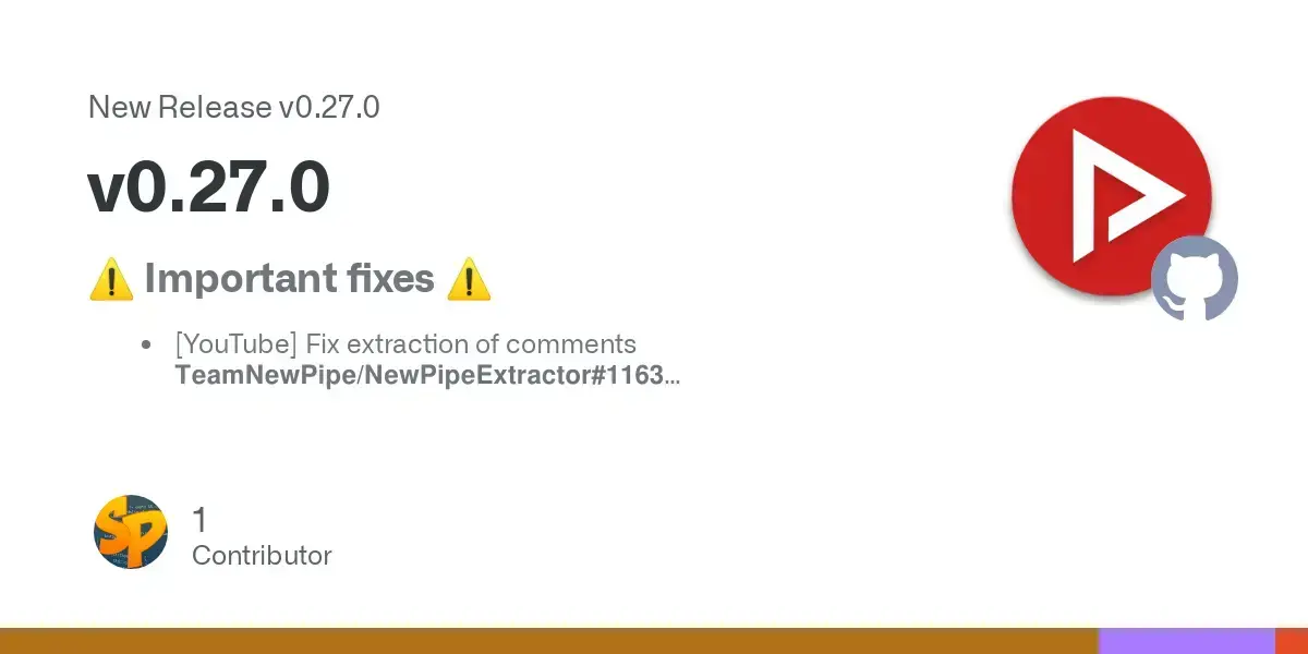 Release v0.27.0 · TeamNewPipe/NewPipe