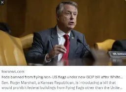 Sen. Marshall Introduces One Flag For All Act Honoring American Flag - Senator Roger Marshall