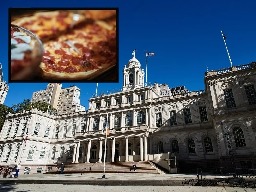 City Hall Pizza Gate: Coal-Oven Rule Outrages Pie-Throwing Protester
