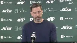 Aaron Rodgers blames media for disastrous Jets season during postgame rant