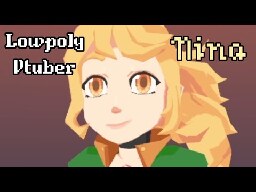 Lowpoly Vtuber 3D Model: Nina (Turnaround)