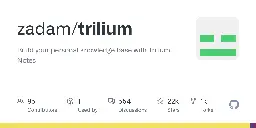 GitHub - zadam/trilium: Build your personal knowledge base with Trilium Notes